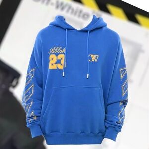 OFF-WHITE Brushed Cotton Skate Fit Hoodie L